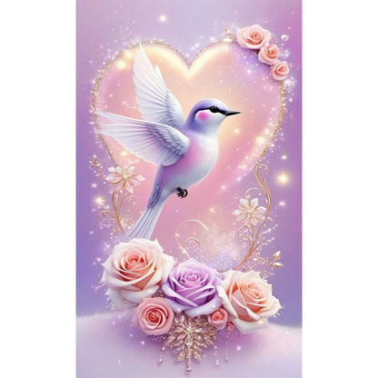 Love Roses And Hummingbirds - 14CT Stamped Cross Stitch 35*60CM