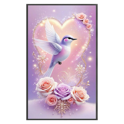 Love Roses And Hummingbirds - 14CT Stamped Cross Stitch 35*60CM