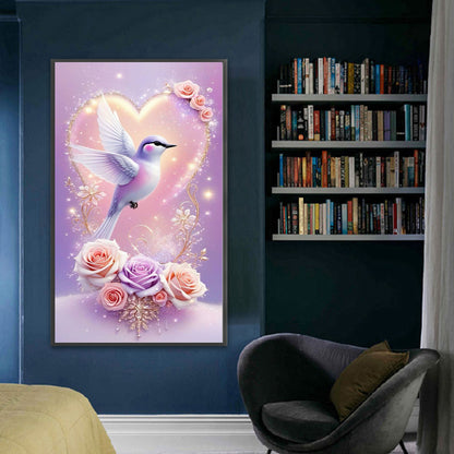 Love Roses And Hummingbirds - 14CT Stamped Cross Stitch 35*60CM