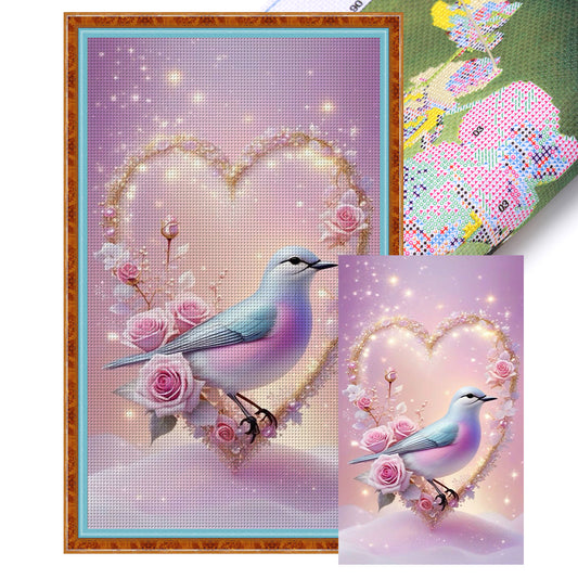 Love Roses And Hummingbirds - 14CT Stamped Cross Stitch 35*60CM
