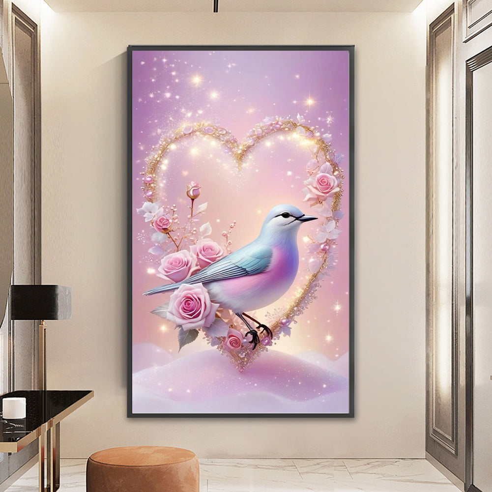 Love Roses And Hummingbirds - 14CT Stamped Cross Stitch 35*60CM