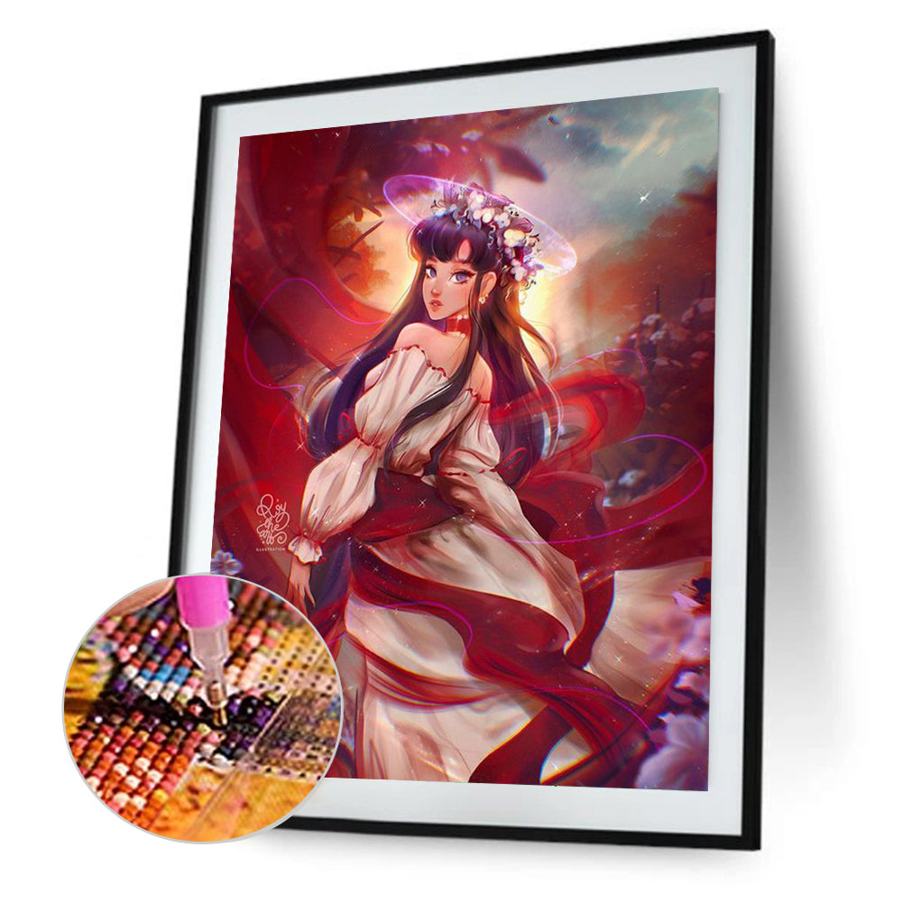 Girl - Full Round Drill Diamond Painting 40*50CM