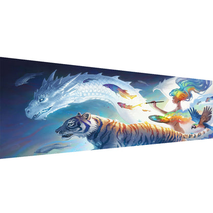 Tiger And Dragon - Full Round Drill Diamond Painting 90*40CM