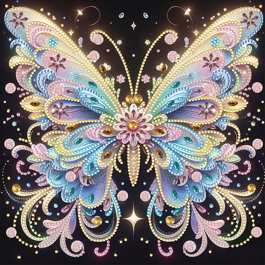 Colorful Butterfly - Special Shaped Drill Diamond Painting 30*30CM