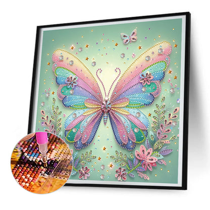 Green Screen Butterfly - Special Shaped Drill Diamond Painting 30*30CM