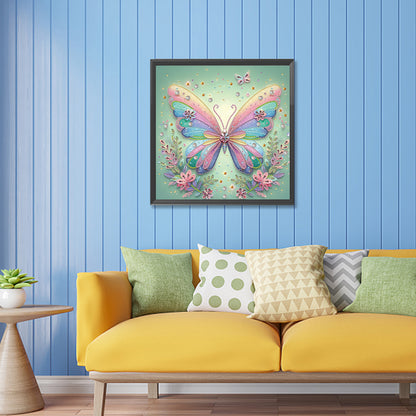 Green Screen Butterfly - Special Shaped Drill Diamond Painting 30*30CM