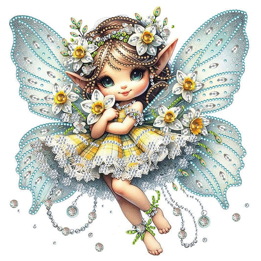 Daffodil Elf Girl - Special Shaped Drill Diamond Painting 30*30CM