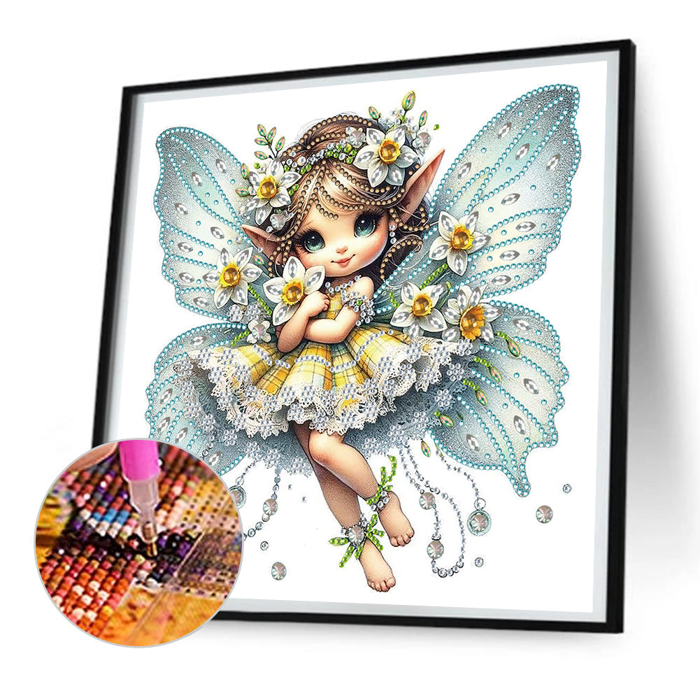 Daffodil Elf Girl - Special Shaped Drill Diamond Painting 30*30CM