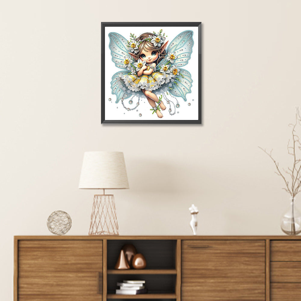 Daffodil Elf Girl - Special Shaped Drill Diamond Painting 30*30CM