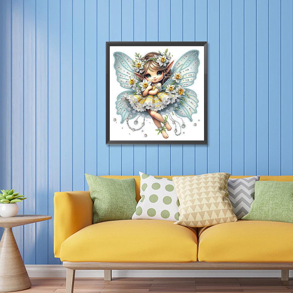 Daffodil Elf Girl - Special Shaped Drill Diamond Painting 30*30CM