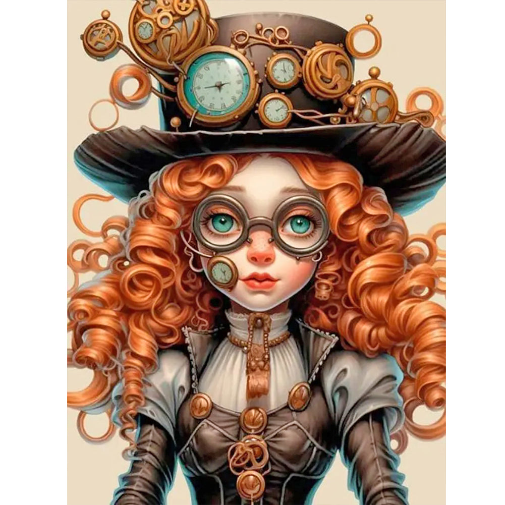 Steampunk Girl - Full Round Drill Diamond Painting 40*55CM