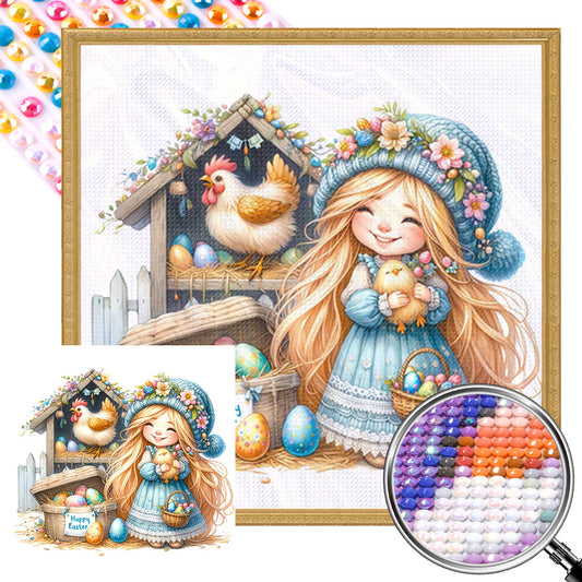 Goblin Little Girl - Full AB Round Drill Diamond Painting 30*30CM