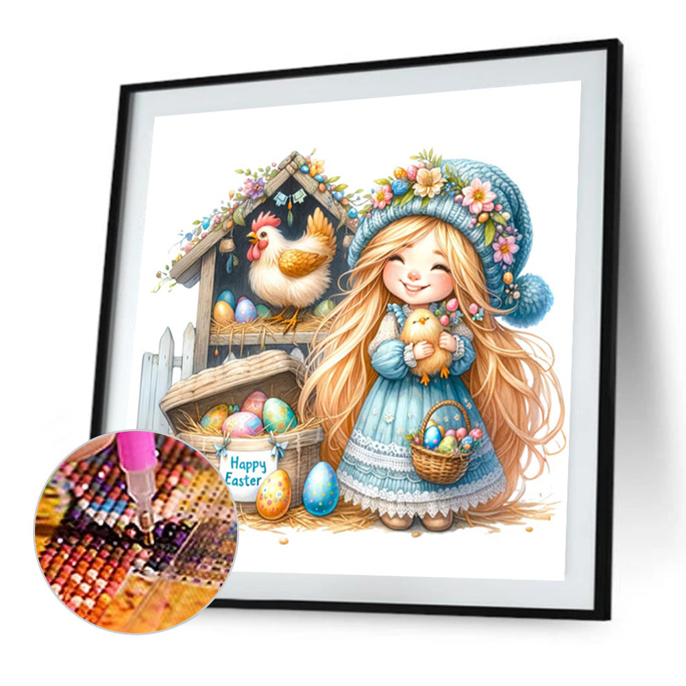 Goblin Little Girl - Full AB Round Drill Diamond Painting 30*30CM