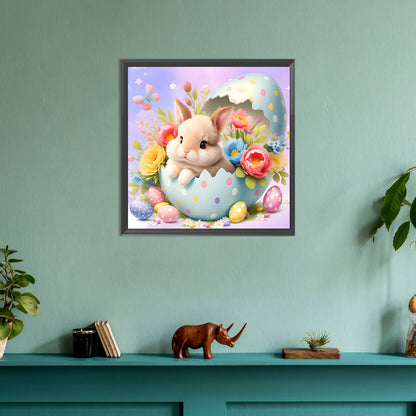 Rabbit In Easter Egg - Full Round Drill Diamond Painting 30*30CM