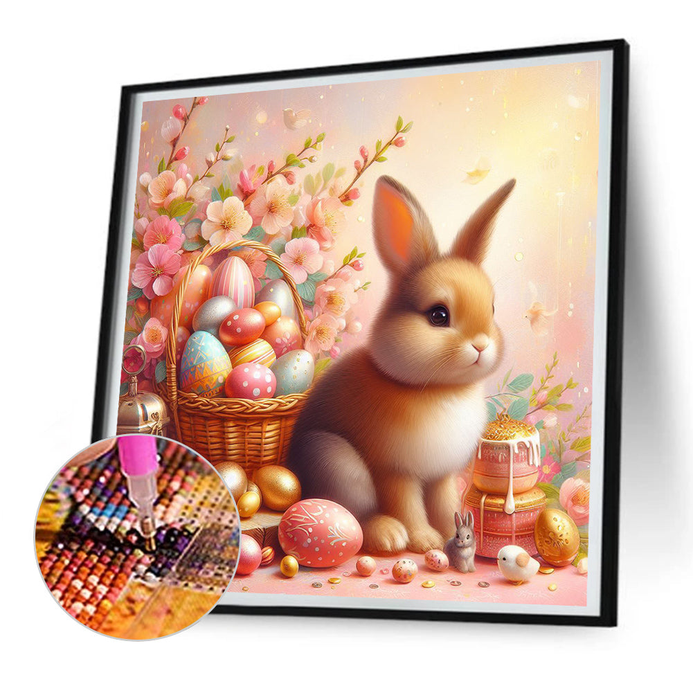 Eggplant And Rabbit - Full Round Drill Diamond Painting 30*30CM