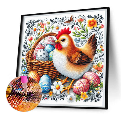 Embroidered Easter Eggs - Full Round Drill Diamond Painting 30*30CM