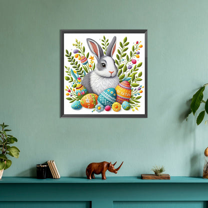 Embroidery Bush Rabbit - Full Round Drill Diamond Painting 30*30CM