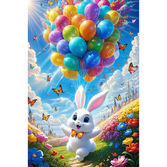 Balloon Bunny - Full Round Drill Diamond Painting 40*60CM