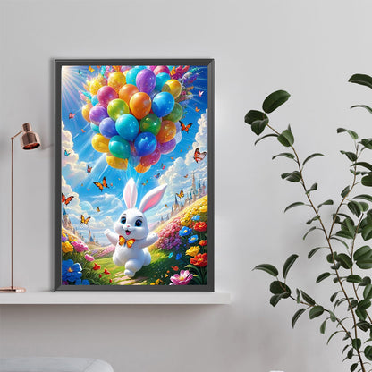 Balloon Bunny - Full Round Drill Diamond Painting 40*60CM