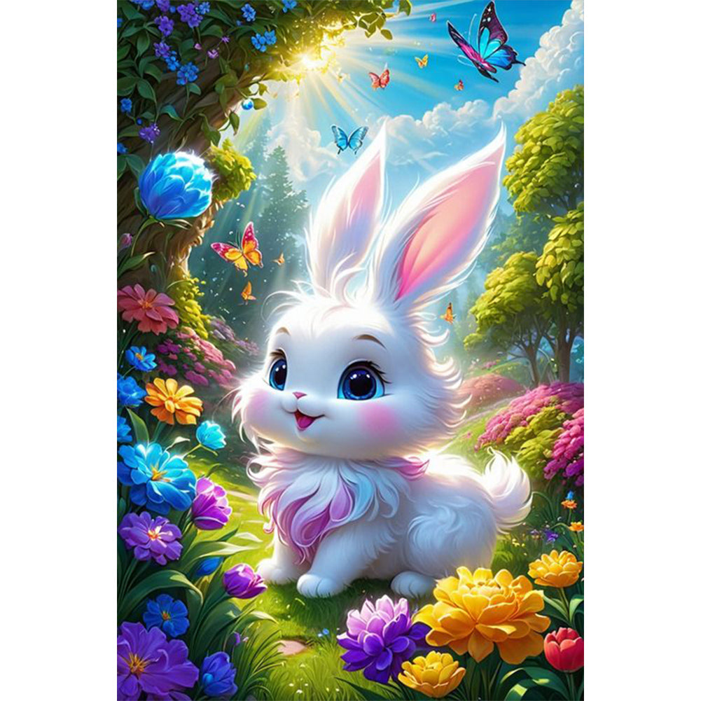 White Rabbit - Full Round Drill Diamond Painting 40*60CM