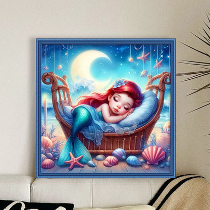 Disney-Princess Ariel - 11CT Stamped Cross Stitch 50*50CM