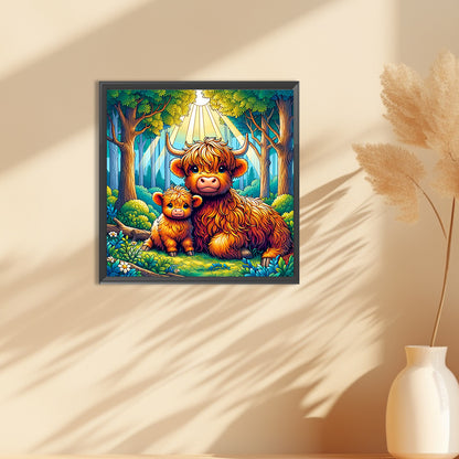 Highland Yak - Full Round Drill Diamond Painting 30*30CM