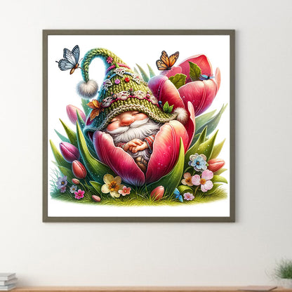 The Budding Gnome - Full Round Drill Diamond Painting 30*30CM