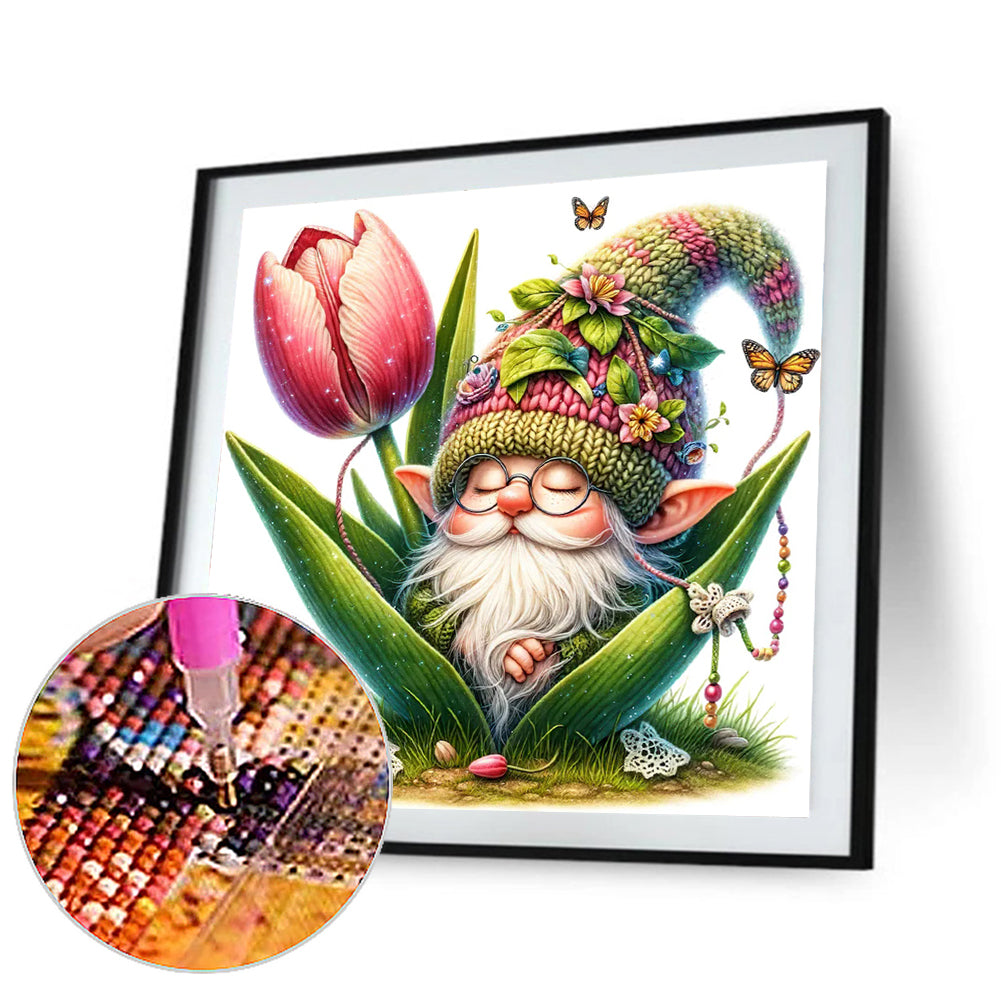 The Budding Gnome - Full Round Drill Diamond Painting 30*30CM