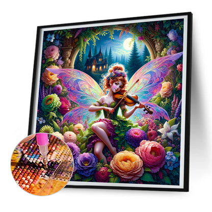 Garden Butterfly Fairy - Full Round Drill Diamond Painting 30*30CM