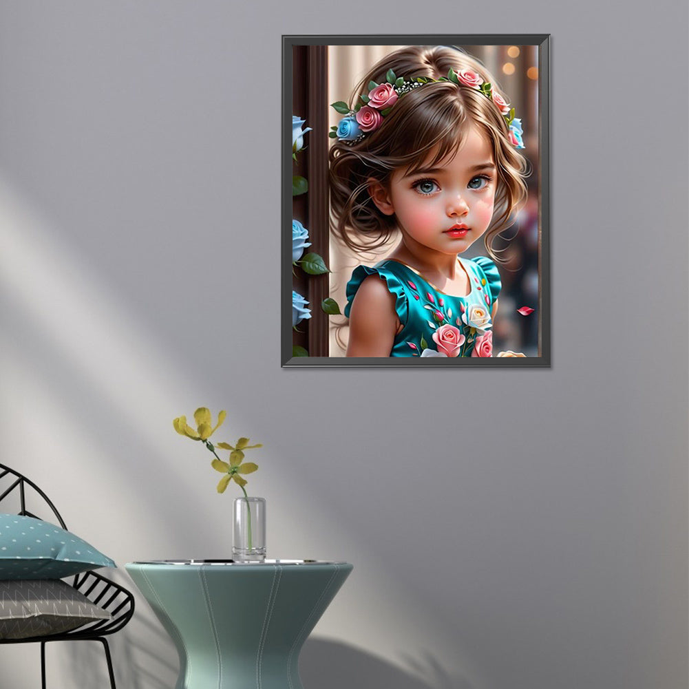 Garland Girl - Full Round Drill Diamond Painting 40*50CM