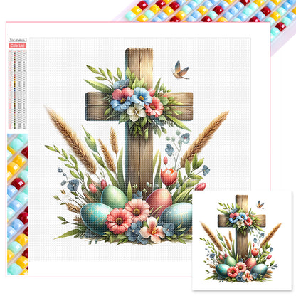 Easter Cross - Full Square Drill Diamond Painting 40*40CM