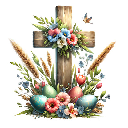 Easter Cross - Full Square Drill Diamond Painting 40*40CM