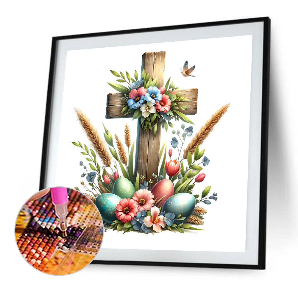 Easter Cross - Full Square Drill Diamond Painting 40*40CM