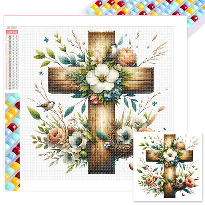 Easter Cross - Full Square Drill Diamond Painting 40*40CM