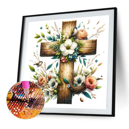 Easter Cross - Full Square Drill Diamond Painting 40*40CM