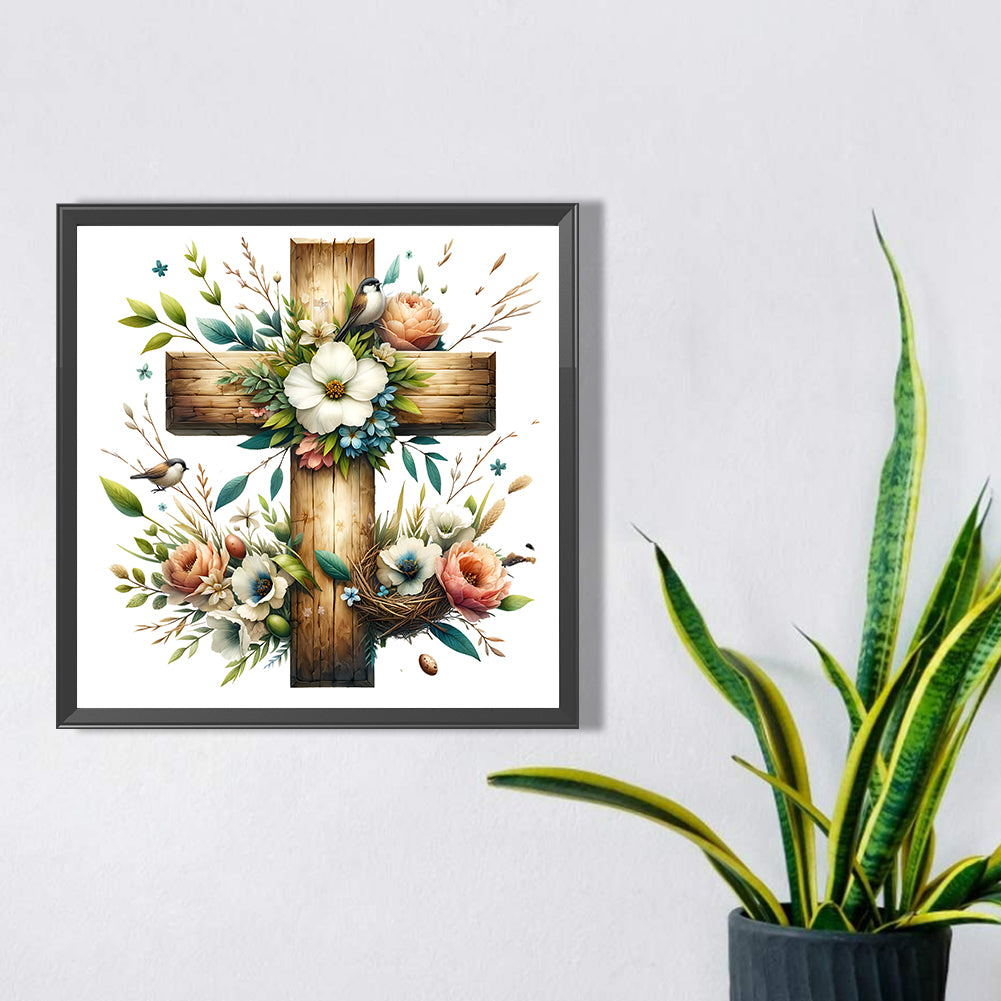 Easter Cross - Full Square Drill Diamond Painting 40*40CM