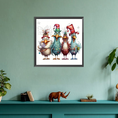 Cartoon Chick - Full Round Drill Diamond Painting 30*30CM