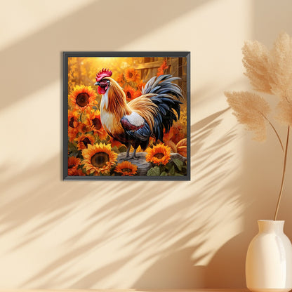 Rooster - Full Round Drill Diamond Painting 30*30CM