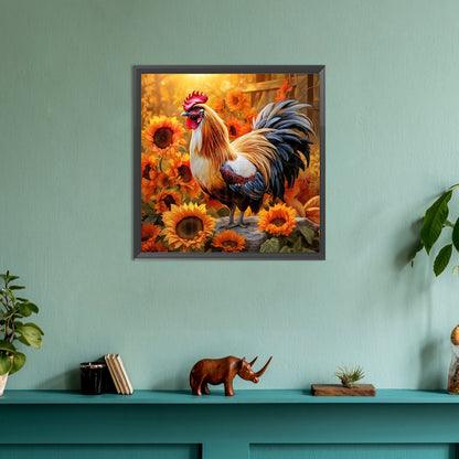 Rooster - Full Round Drill Diamond Painting 30*30CM