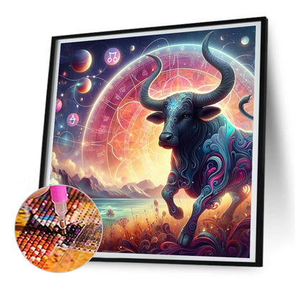Twelve Zodiac Signs-Taurus - Full Round Drill Diamond Painting 30*30CM