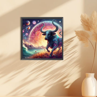 Twelve Zodiac Signs-Taurus - Full Round Drill Diamond Painting 30*30CM