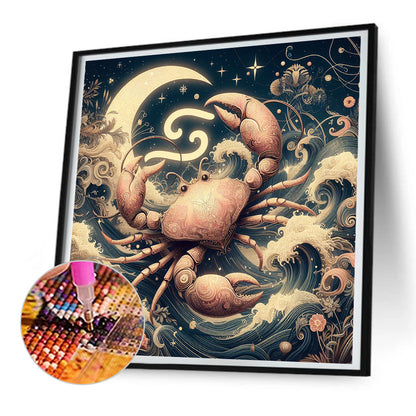 Twelve Zodiac Signs-Cancer - Full Round Drill Diamond Painting 30*30CM