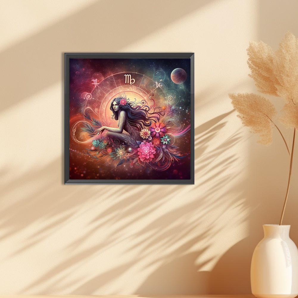 Twelve Zodiac Signs-Virgo - Full Round Drill Diamond Painting 30*30CM