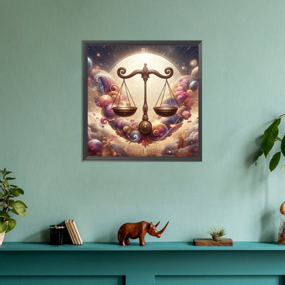 Twelve Zodiac Signs-Libra - Full Round Drill Diamond Painting 30*30CM