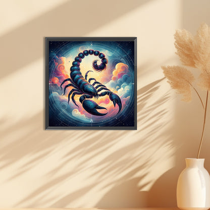 Twelve Zodiac Signs - Scorpio - Full Round Drill Diamond Painting 30*30CM