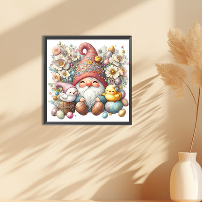 Beautiful Gnome And Chick - Full Round Drill Diamond Painting 30*30CM