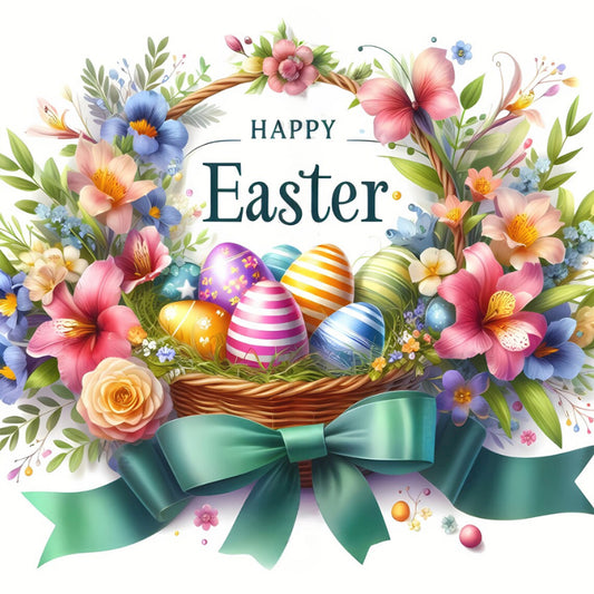 Happy Easter - Full Round Drill Diamond Painting 30*30CM