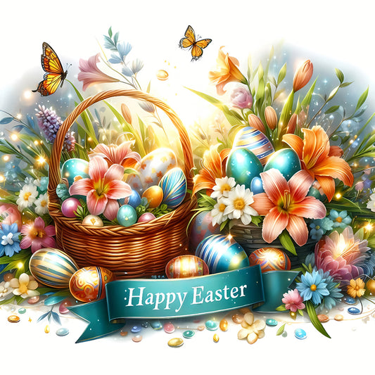 Happy Easter - Full Round Drill Diamond Painting 30*30CM