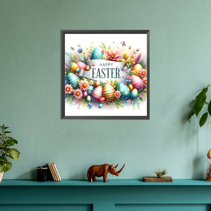 Happy Easter - Full Round Drill Diamond Painting 30*30CM