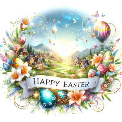 Happy Easter - Full Round Drill Diamond Painting 30*30CM